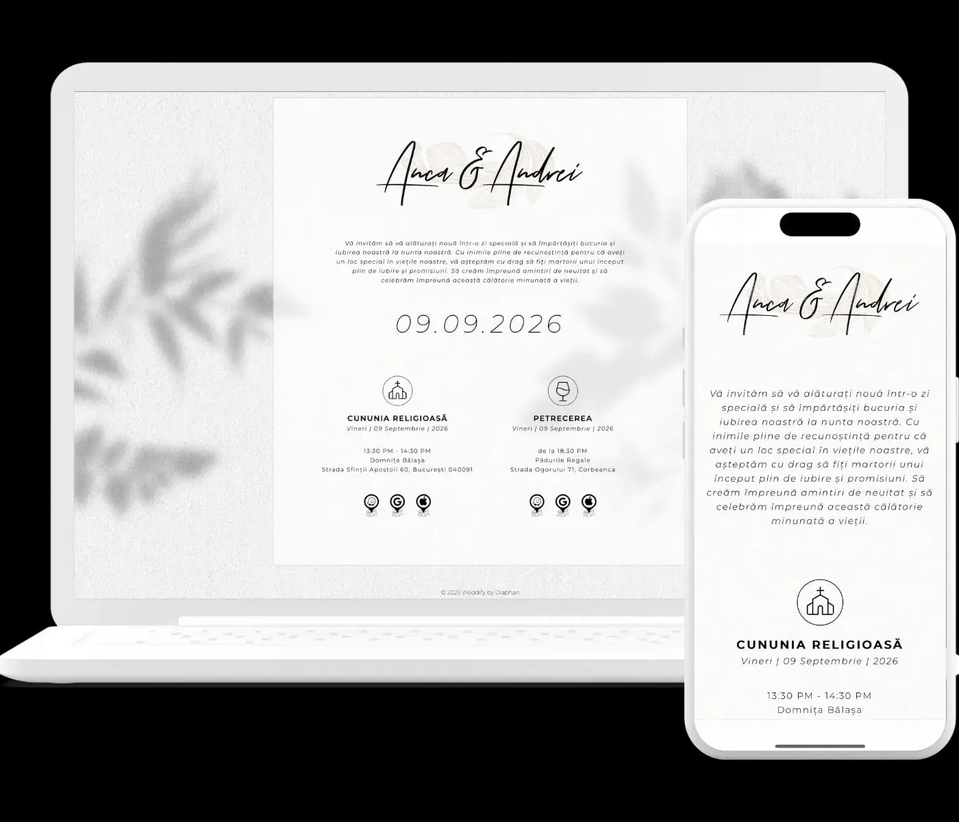 Weddify by Diaphan - Online Invitation