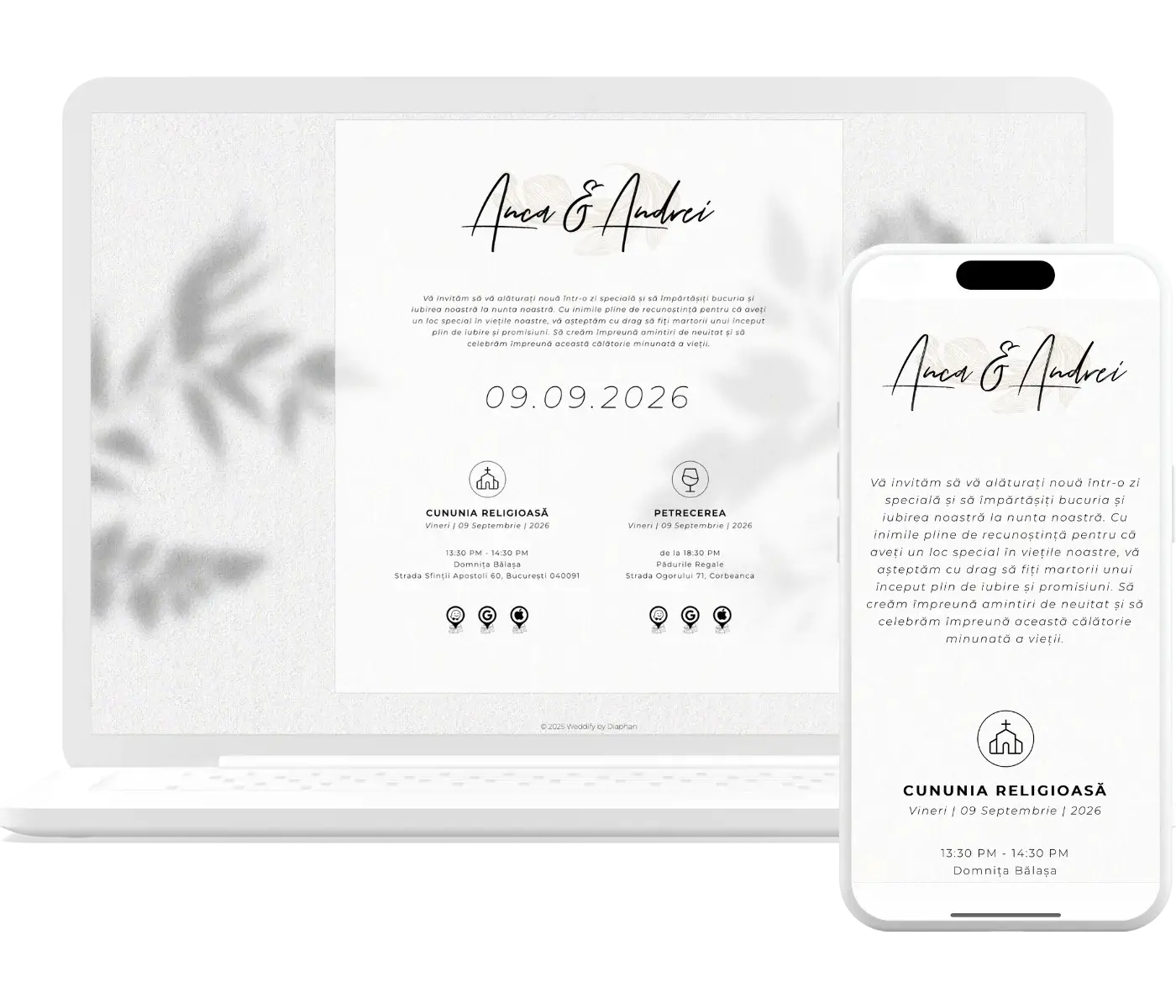 Weddify by Diaphan - Online Invitation